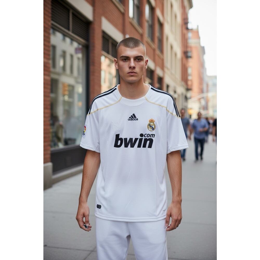Real Madrid 2009 2010 Home Football Shirt Soccer Jersey Adidas Men's Size L